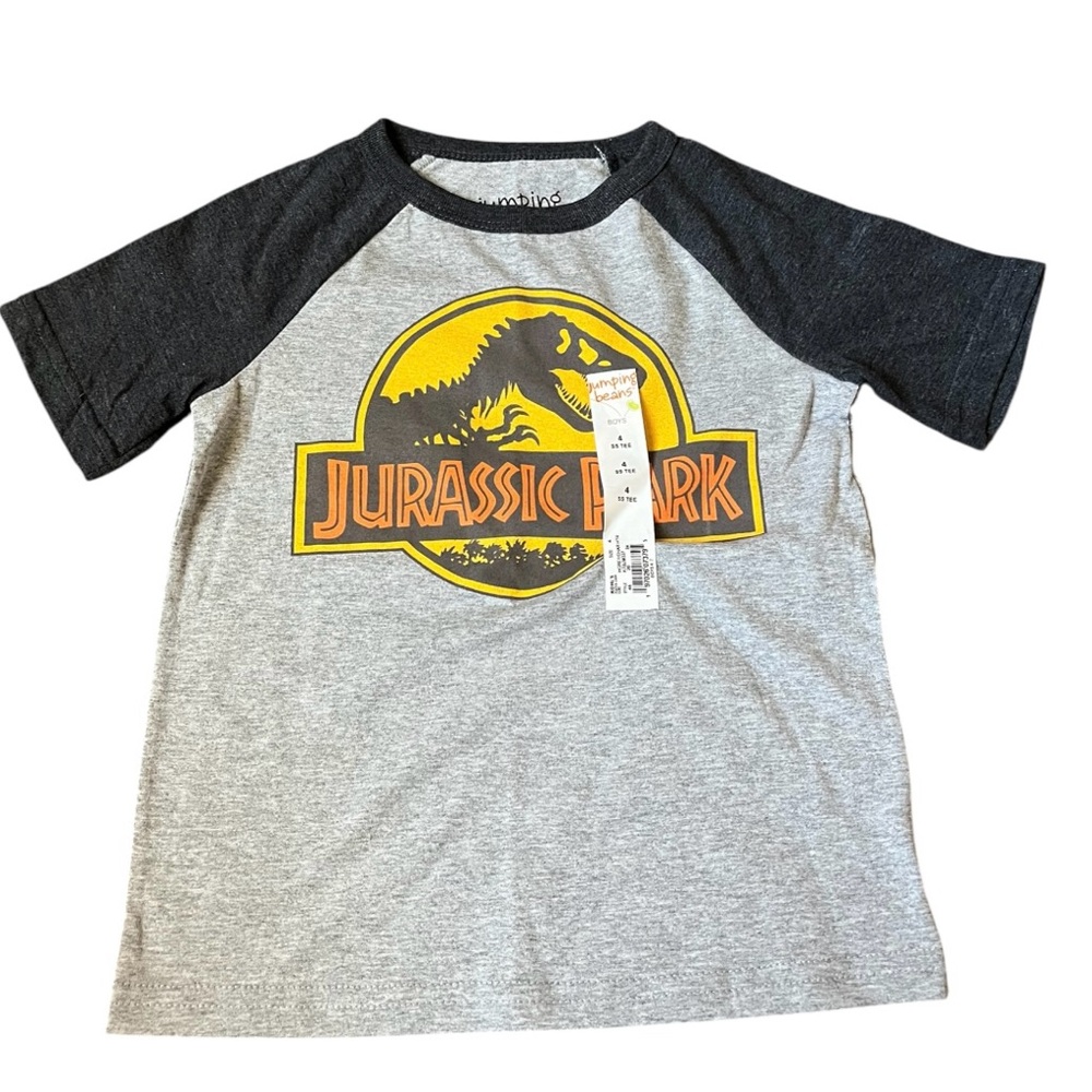 Jurassic Park Toddler Boys Graphic Shirt Gray Size 4T New